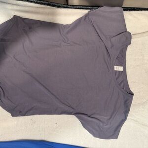 Gray Short Sleeve V-Neck T-Shirt